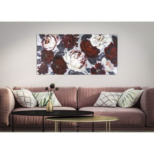 Impression Sur Toile Fleurs 69, Bois, Multicouleur, 120x3,7x60 Cm