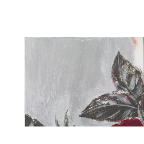 Impression Sur Toile Fleurs 62, Bois, Multicouleur, 90x3,7x90 Cm