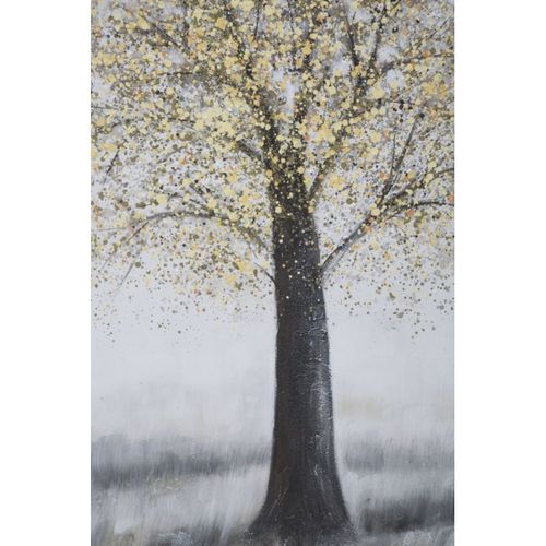 Impression Sur Toile Arbre 12, Bois, Multicouleur, 80x3,8x120 Cm