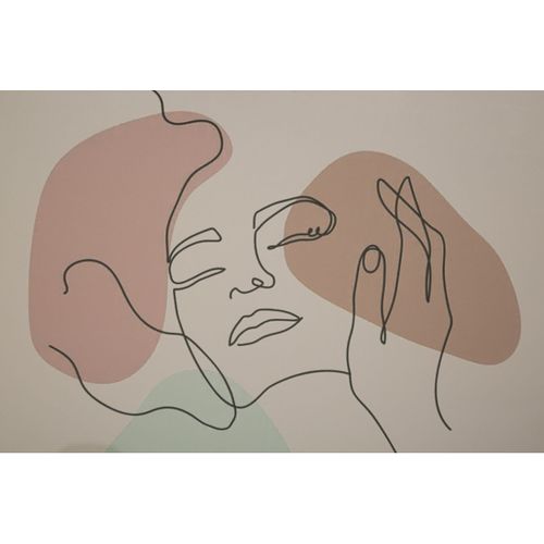 Impression Sur Toile Avec Cadre Visage 19, Mdf, Multicouleur, 35x2x47 Cm