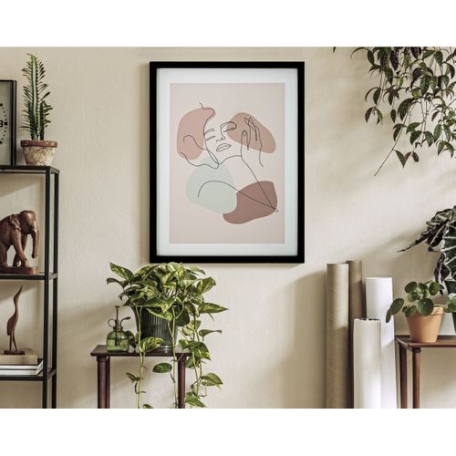 Impression Sur Toile Avec Cadre Visage 19, Mdf, Multicouleur, 35x2x47 Cm