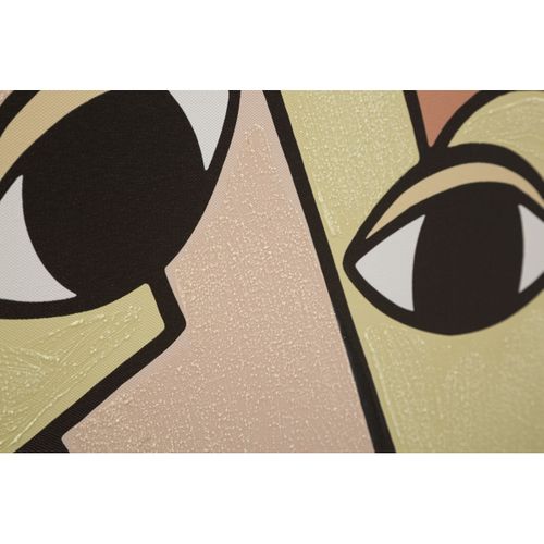 Impression Sur Toile Visage 11, Bois, Multicouleur, 80x3x120 Cm