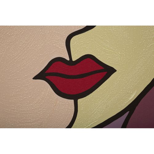 Impression Sur Toile Visage 11, Bois, Multicouleur, 80x3x120 Cm