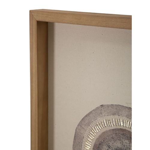 Impression Sur Toile Cercles 31, Bois, Marron, 45x3,2x60 Cm