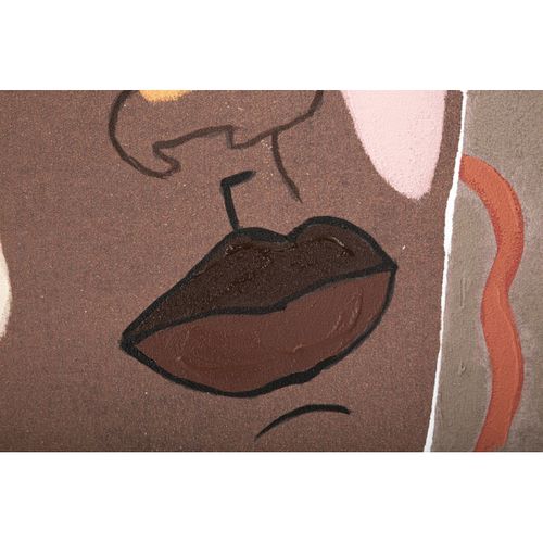 Impression Sur Toile Visage 16, Bois, Marron, 80x2,8x100 Cm