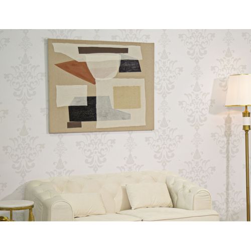 Impression Sur Toile Géométrique 19, Bois, Multicouleur, 80x2,8x100 Cm