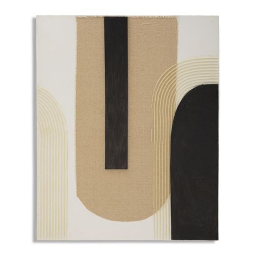 Impression Sur Toile Géométrique 21, Bois, Multicouleur, 80x2,8x100 Cm