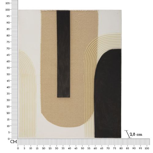 Impression Sur Toile Géométrique 21, Bois, Multicouleur, 80x2,8x100 Cm