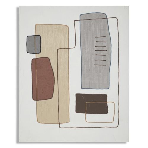 Impression Sur Toile Géométrique 24, Bois, Multicouleur, 80x2,8x100 Cm