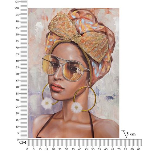 Impression Sur Toile Brésil 1, Bois, Multicouleur, 70x3x100 Cm