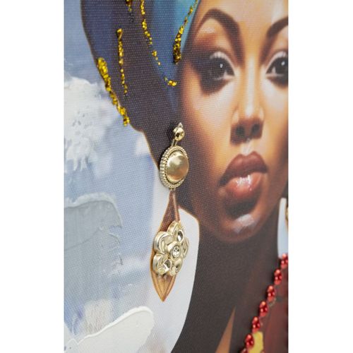 Impression Sur Toile Afrique 19, Bois, Multicouleur, 52x4,5x152 Cm