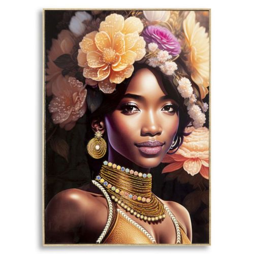 Impression Sur Toile Afrique 22, Bois, Multicouleur, 72x4,5x102 Cm