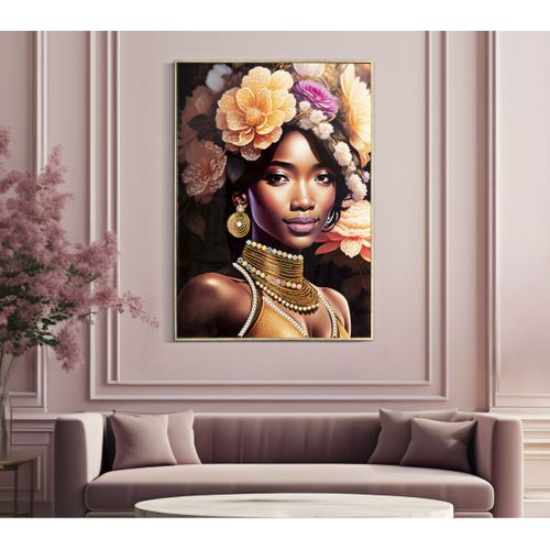 Impression Sur Toile Afrique 22, Bois, Multicouleur, 72x4,5x102 Cm