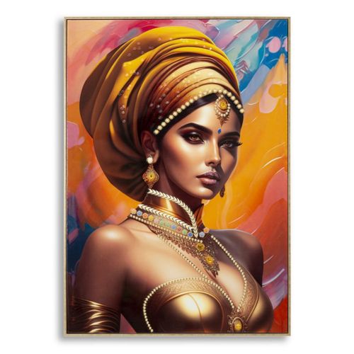 Impression Sur Toile Afrique 23, Bois, Multicouleur, 72x4,5x102 Cm