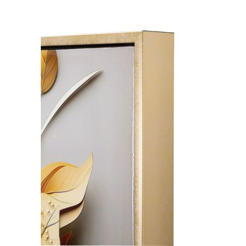 Impression Sur Toile Fleurs 72, Bois, Multicouleur, 42x3,5x62 Cm