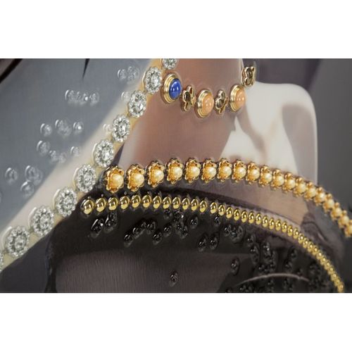 Impression Sur Toile Femme à La Fleur, Bois, Multicouleur, 62x4x92 Cm