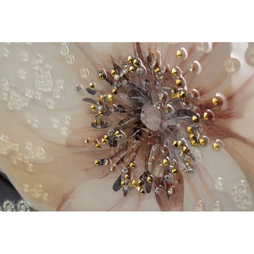 Impression Sur Toile Femme à La Fleur, Bois, Multicouleur, 62x4x92 Cm