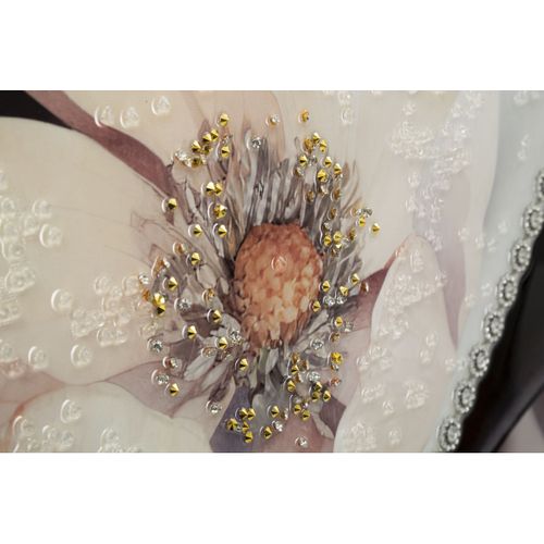 Impression Sur Toile Femme à La Fleur 1, Bois, Multicouleur, 62x4x92 Cm