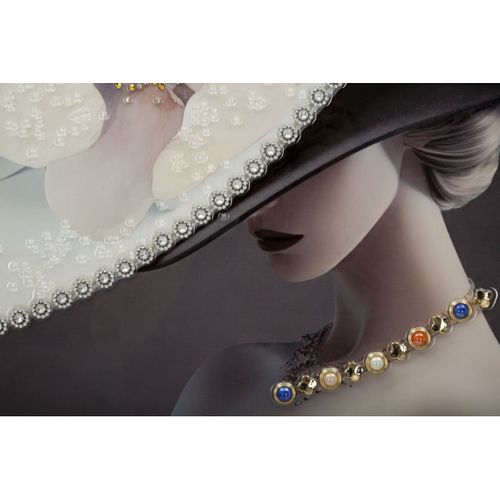 Impression Sur Toile Femme à La Fleur 1, Bois, Multicouleur, 62x4x92 Cm