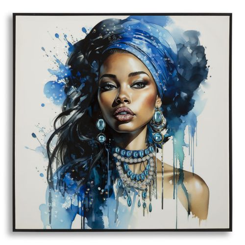 Impression Sur Toile Afrique 25, Bois, Multicouleur, 82x4x82 Cm