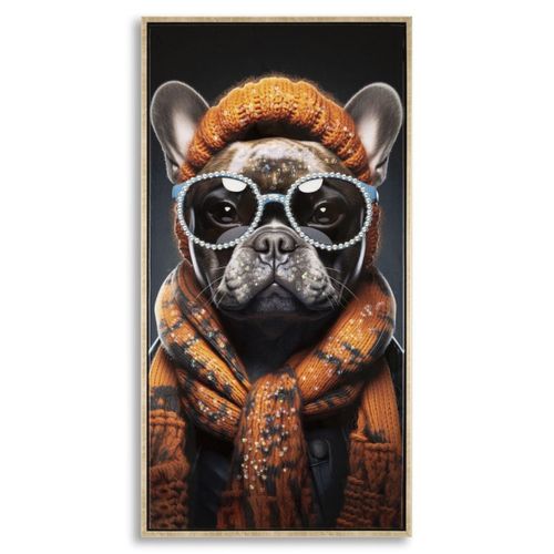 Impression Sur Toile Chien 11, Bois, Multicouleur, 42,5x2,8x82,5 Cm