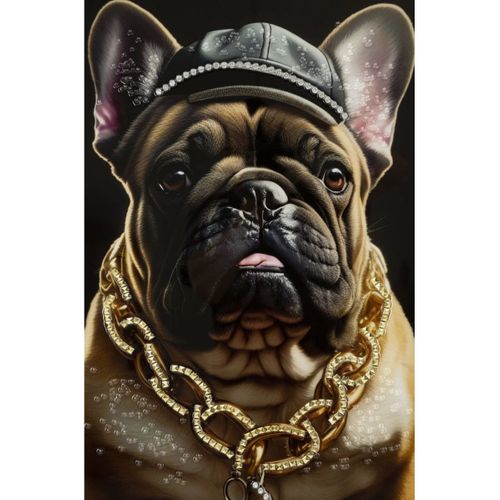 Impression Sur Toile Chien 10, Bois, Multicouleur, 62x4x82 Cm