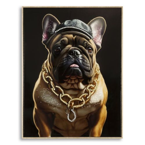 Impression Sur Toile Chien 10, Bois, Multicouleur, 62x4x82 Cm