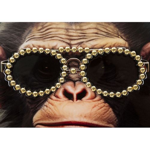 Impression Sur Toile Singe 8, Bois, Multicouleur, 52,5x2,8x72,5 Cm