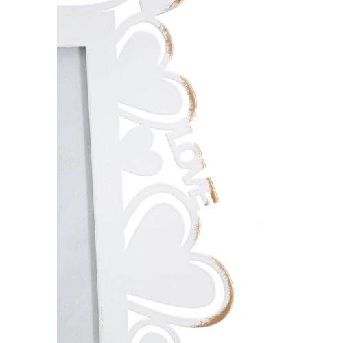 Cadre Photo Olistic 4, Métal, Blanc, 25x14,5x27,7 Cm