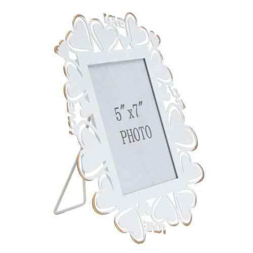 Cadre Photo Olistic 4, Métal, Blanc, 25x14,5x27,7 Cm