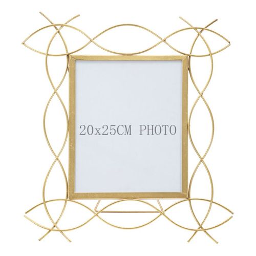 Cadre Photo Olistic 3, Métal, Or, 35,5x1,5x37 Cm