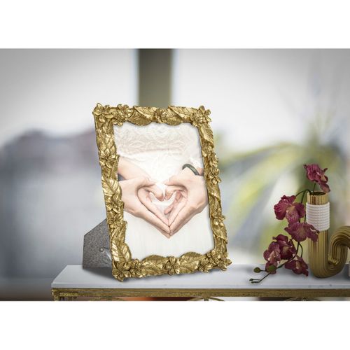Cadre Photo Olistic 21, Polyrésine, Or, 26x2x30,7 Cm