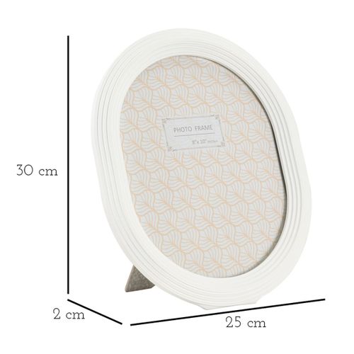 Cadre Photo Olistic 53, Polyrésine, Blanc, 25x2x30 Cm