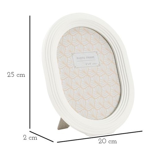 Cadre Photo Olistic 54, Polyrésine, Blanc, 20x2x25 Cm