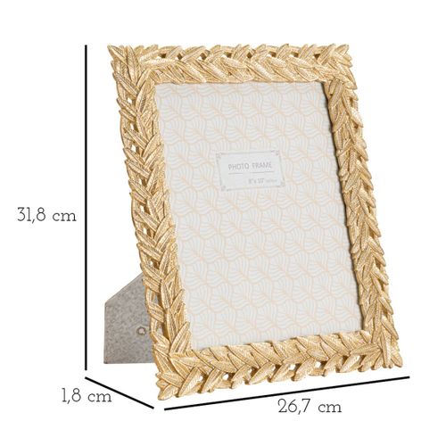 Cadre Photo Olistic 28, Polyrésine, Or, 26,7x1,8x31,8 Cm