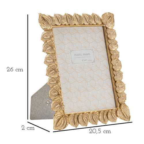 Cadre Photo Olistic 56, Polyrésine, Or, 20,5x2x26 Cm