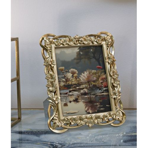 Cadre Photo Olistic 37, Polyrésine, Or, 22,5x2,5x28 Cm