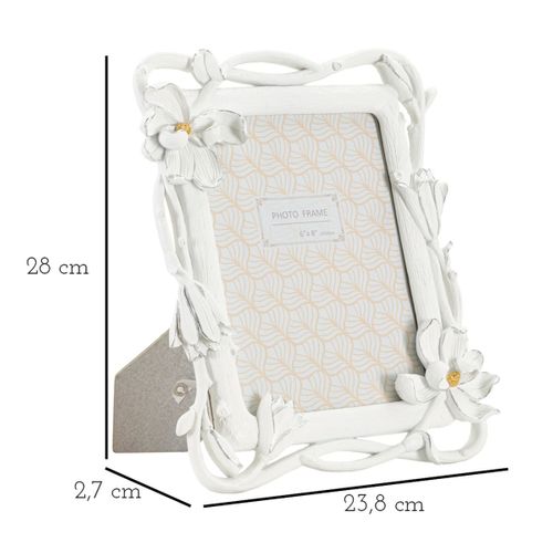 Cadre Photo Olistic 38, Polyrésine, Blanc, 23,8x2,7x28 Cm