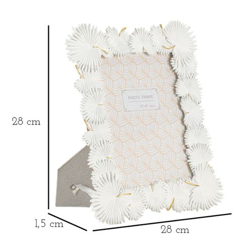 Cadre Photo Olistic 49, Polyrésine, Blanc, 22,7x1,5x28 Cm