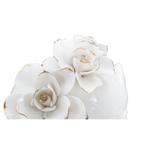 Vase Décoratif Visage 30, Porcelaine, Blanc, 16,5x14x27,3 Cm