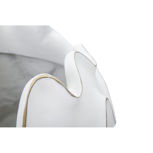 Vase Décoratif Mf658, Polyrésine, Blanc, 44x44x37 Cm