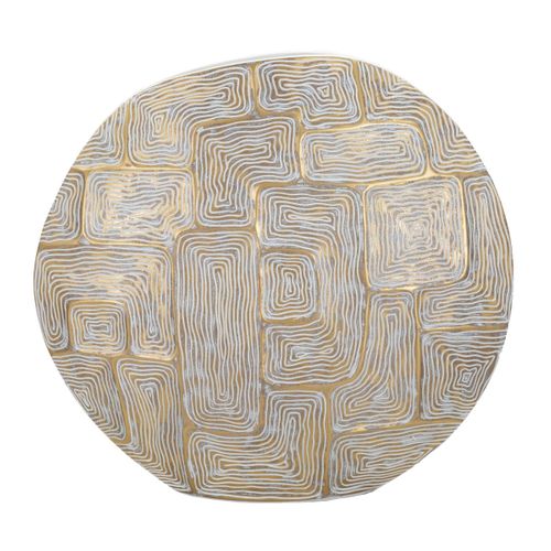 Vase Décoratif Mf662, Polyrésine, Or, 48x13x44,5 Cm