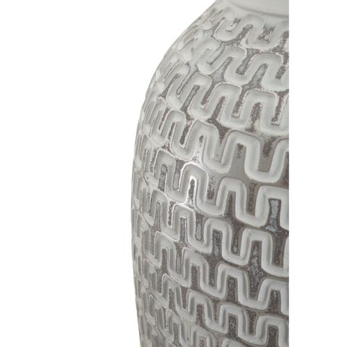 Vase Décoratif Mf675, Polyrésine, Blanc, 21x21x43 Cm