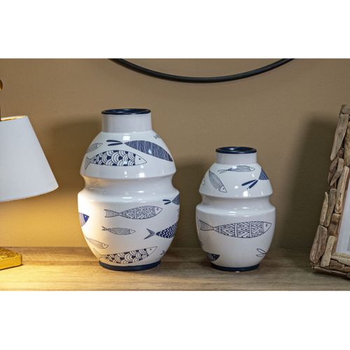 Vase Décoratif Mf632, Céramique, Multicouleur, 21x21x31 Cm