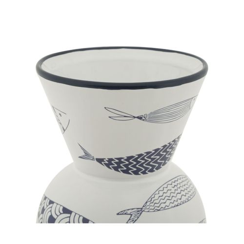 Vase Décoratif Mf637, Céramique, Multicouleur, 14x14x38,5 Cm