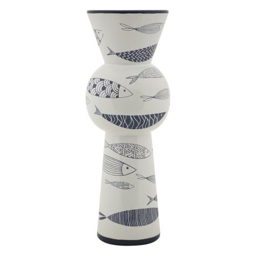 Vase Décoratif Mf637, Céramique, Multicouleur, 14x14x38,5 Cm