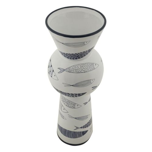 Vase Décoratif Mf637, Céramique, Multicouleur, 14x14x38,5 Cm