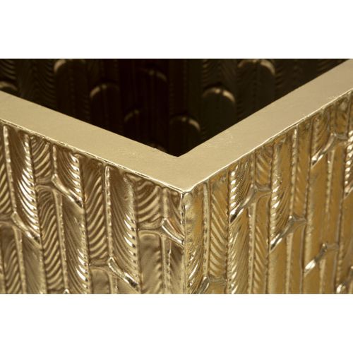 Lot De 2 Pots Décoratifs Mf388, Métal, Or, 40x40x99 Cm