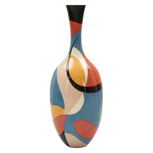 Vase Décoratif Mf659, Polyrésine, Multicouleur, 25x25x66 Cm