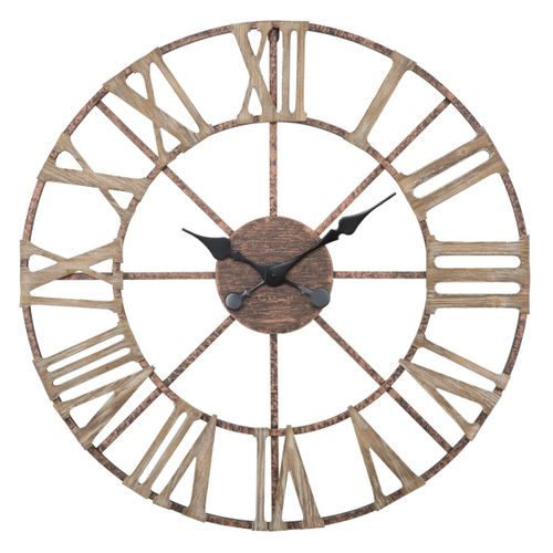 Horloge Murale Mf254, Métal, Marron, 71,5x4x71,5 Cm
